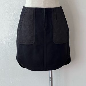 Madewell Mini Woolen Skirt with Quilted Pockets
